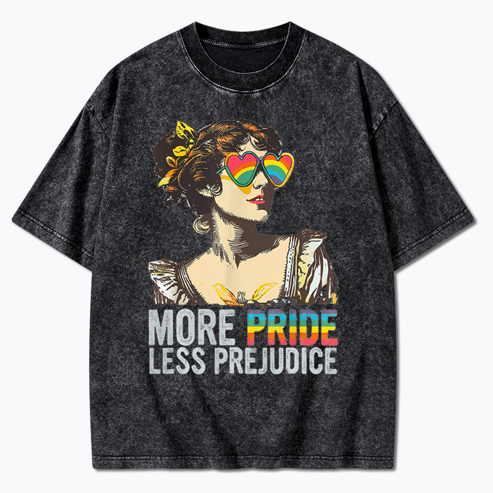 More Pride Less Prejudice Washed T-Shirt