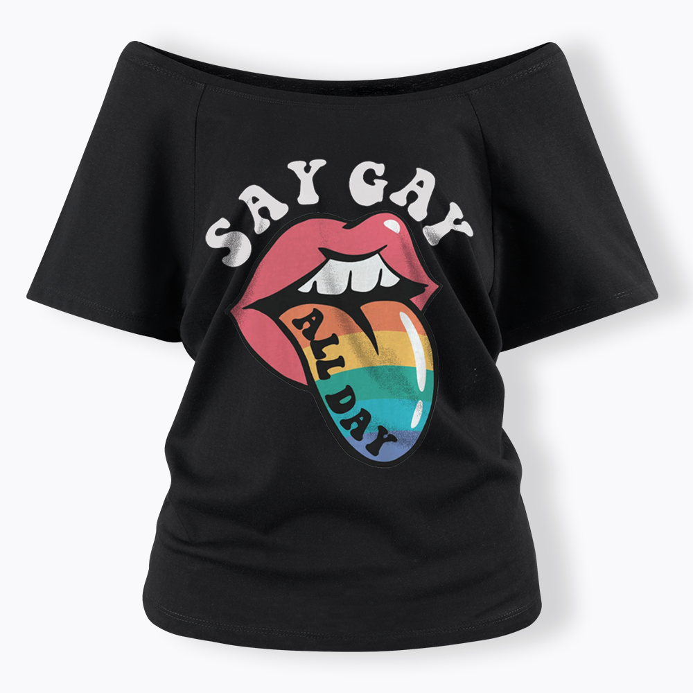 Cute Pride Off Shoulder T-shirt