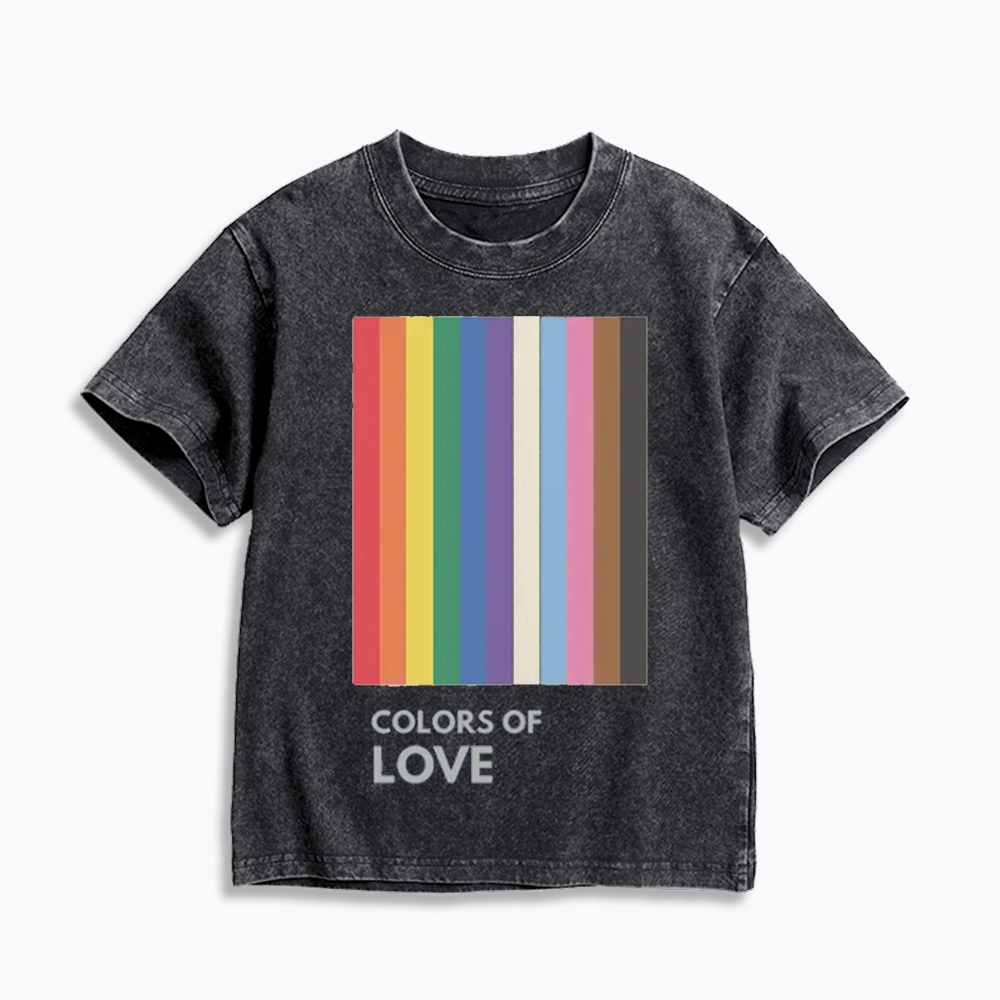 Colors of Love Kids Washed T-Shirt 