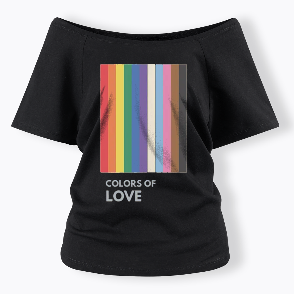 Colors of Love Off Shoulder T-shirt