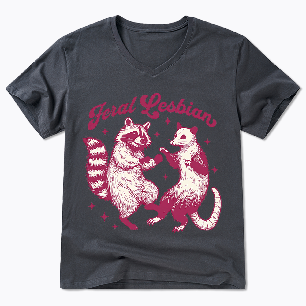Feral Lesbian V-Neck Classic T-Shirt