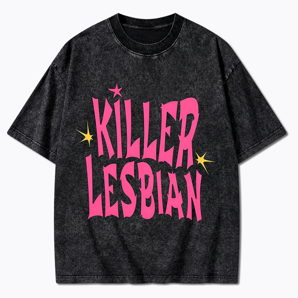 Killer Lesbian Washed T-Shirt
