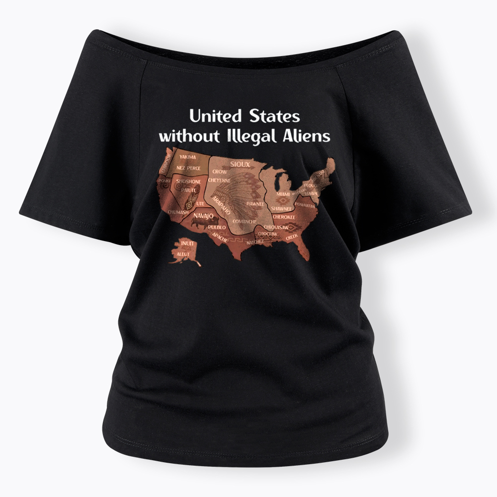 United States Without Illegal Aliens Off Shoulder T-Shirt