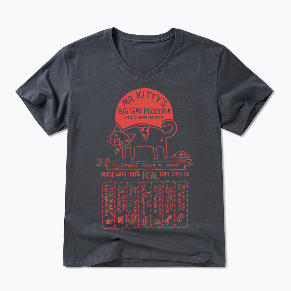 MR. KITTY’S BIG PIZZERIA V-Neck Classic T-Shirt