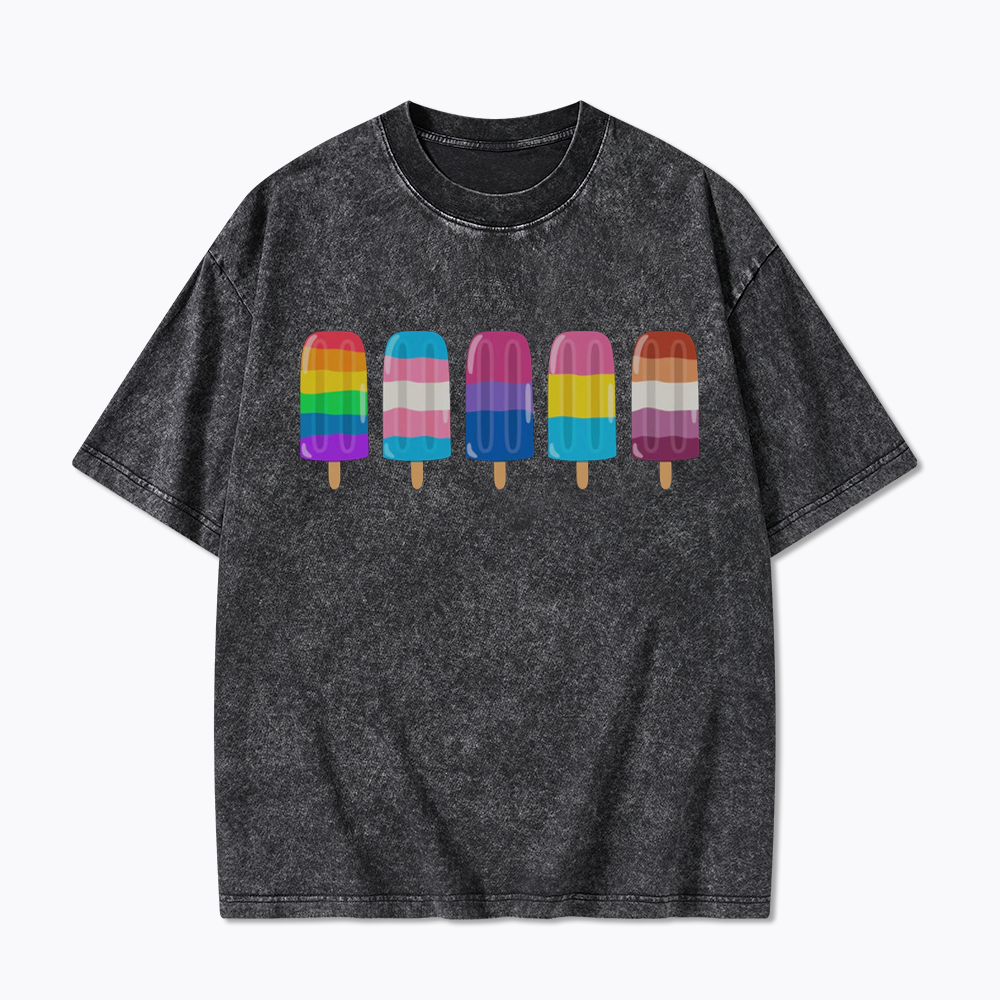 Pride Ice Pops Washed T-Shirt