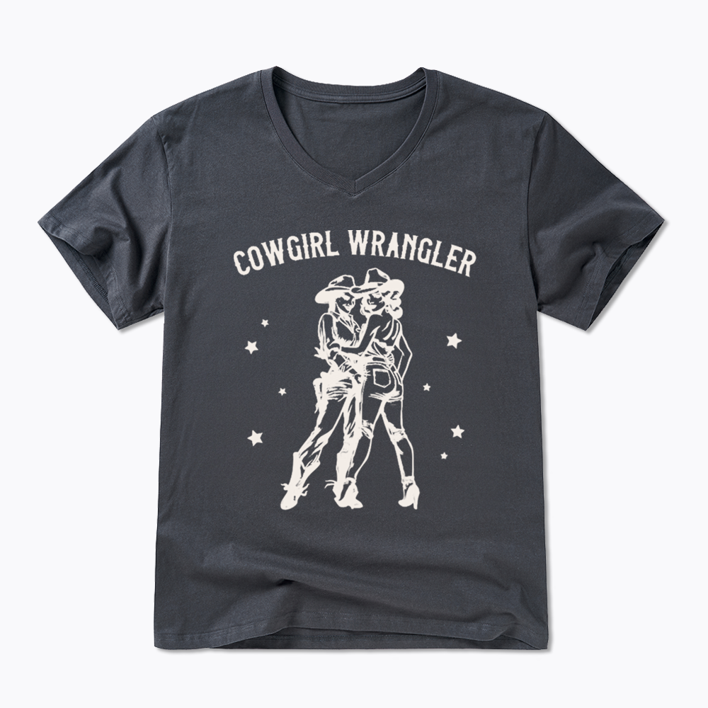 Gay Cowgirl V-Neck Classic T-Shirt