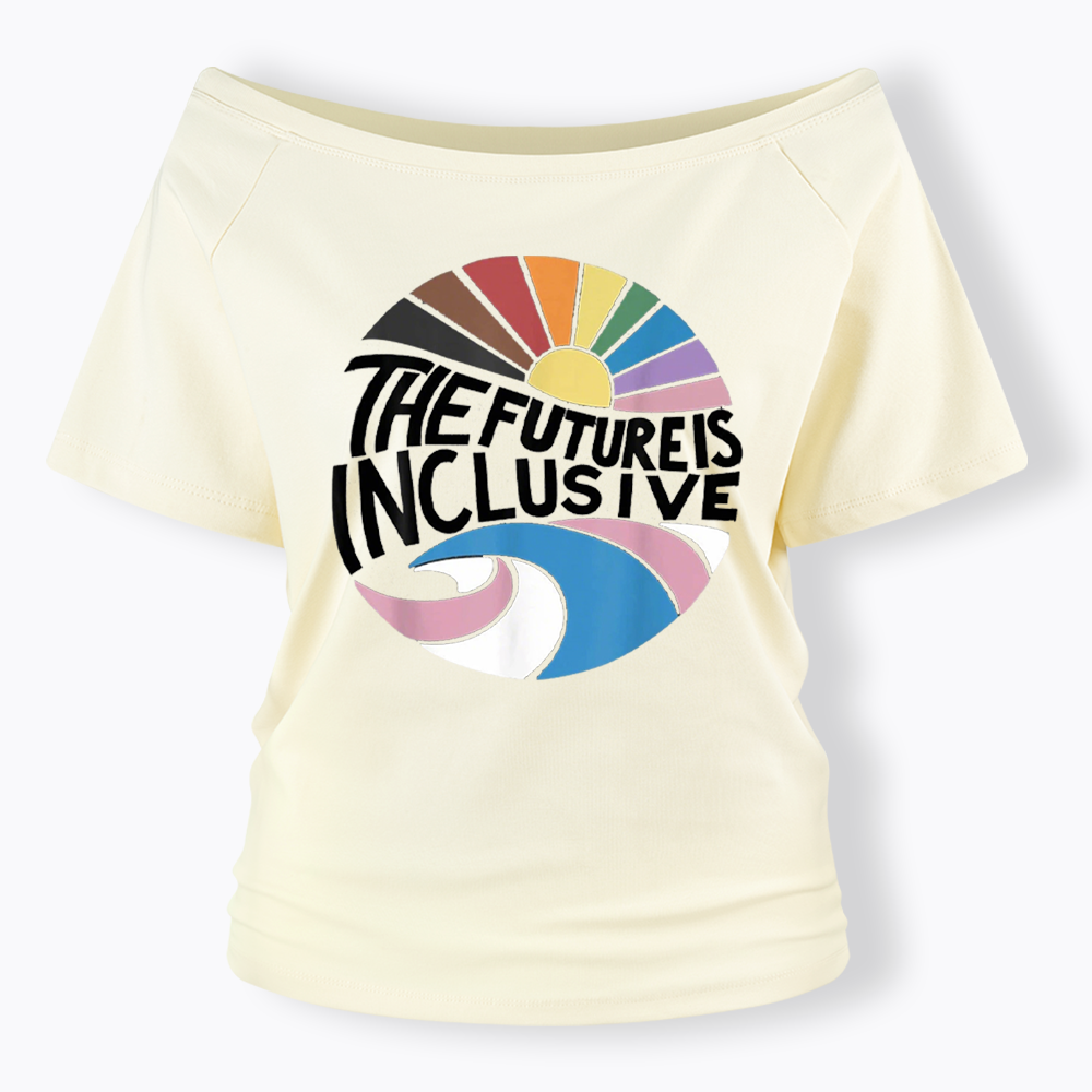 The Future Is Queer Off Shoulder T-shirt