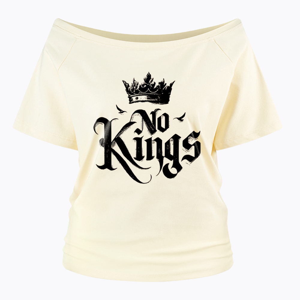 No Kings Off Shoulder T-Shirt