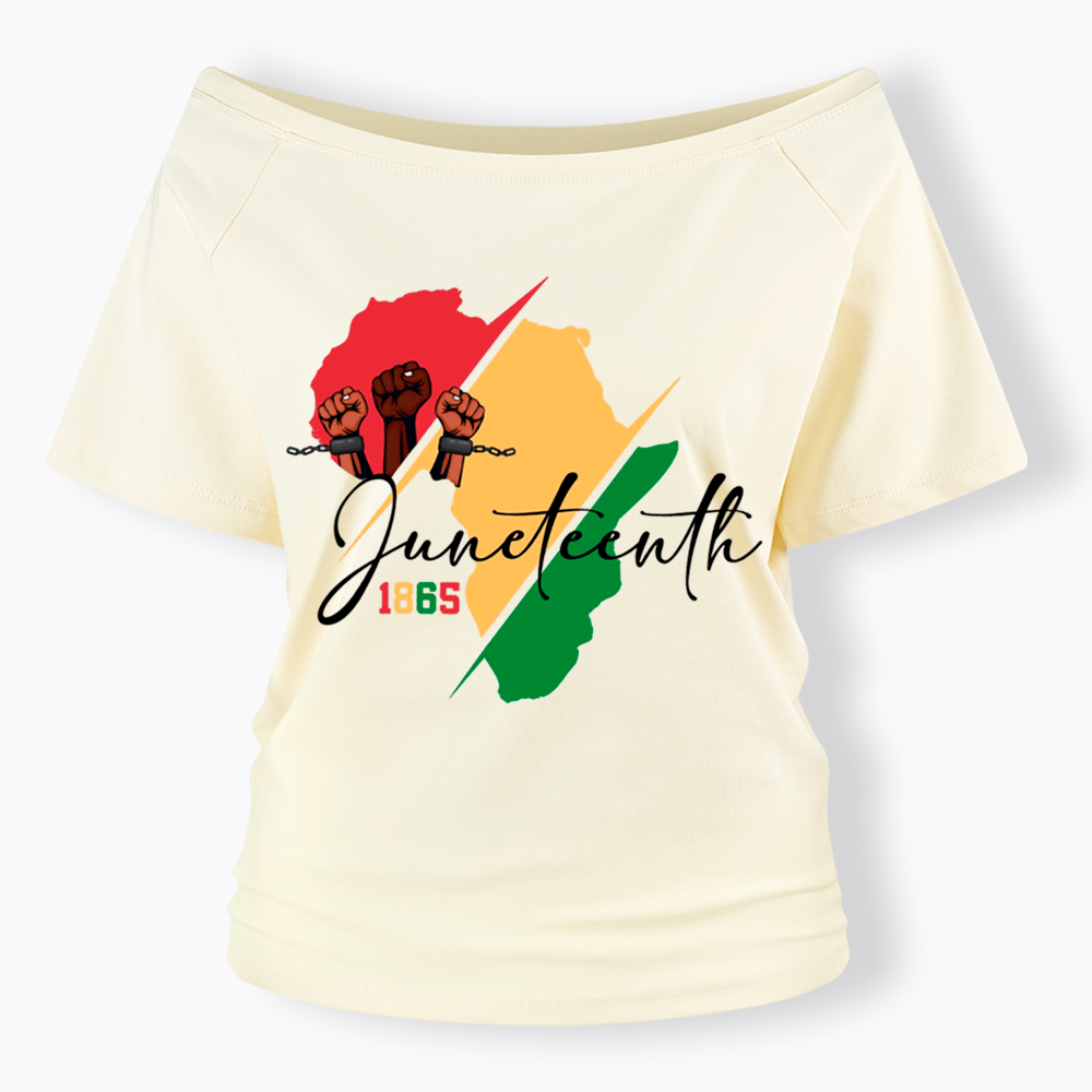 Black Culture Juneteenth Off Shoulder T-shirt