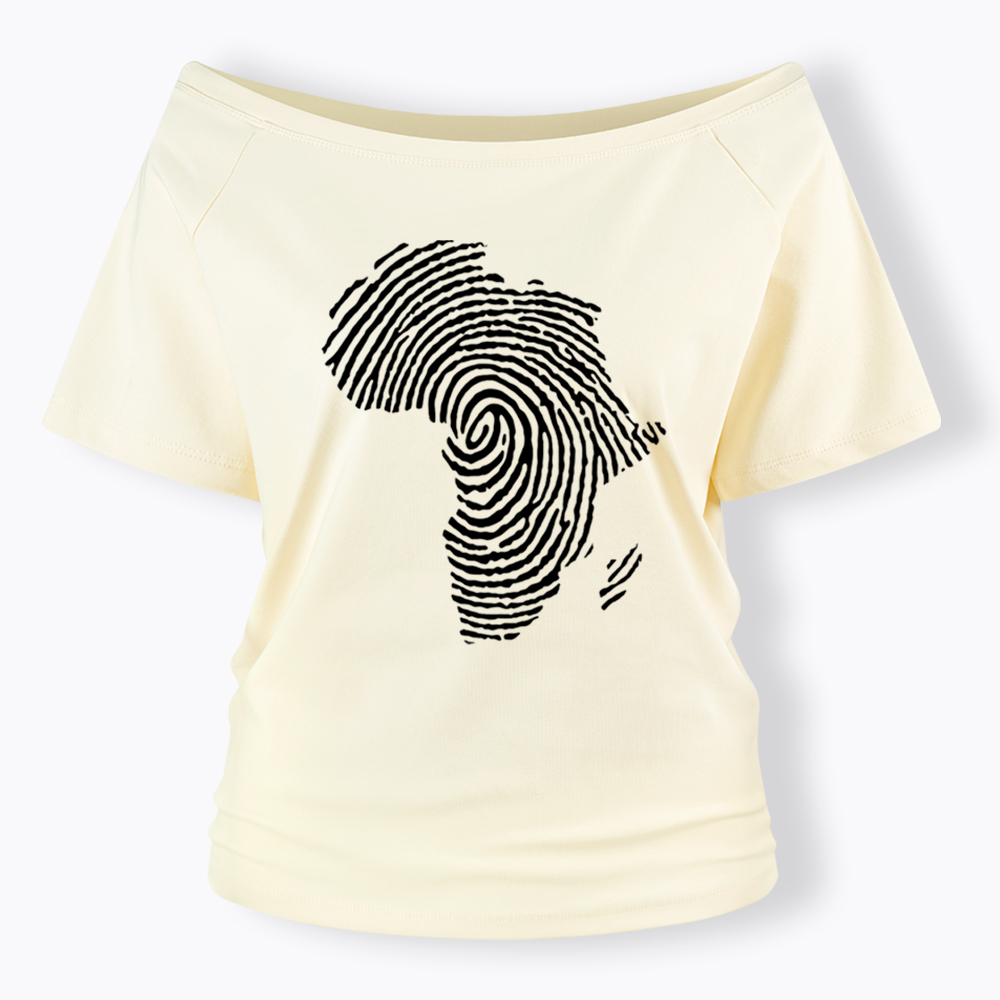 Black History African Off Shoulder T-shirt