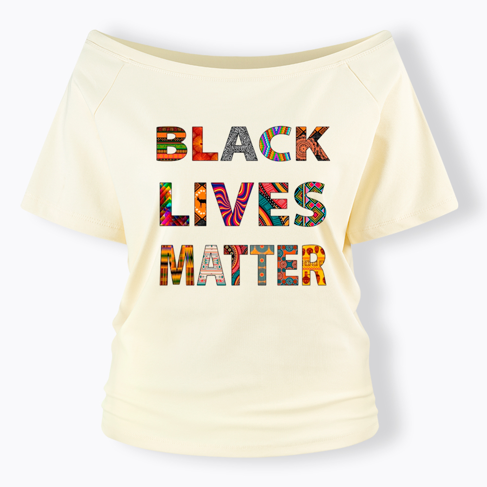 Black Lives Matter Diversity Off Shoulder T-shirt