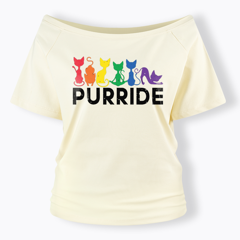 Purride Cat Off Shoulder T-shirt
