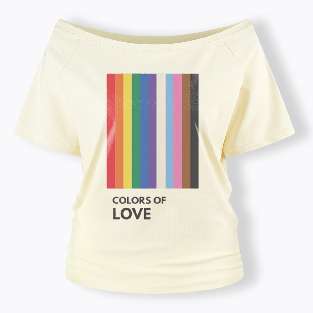 Colors of Love Off Shoulder T-shirt