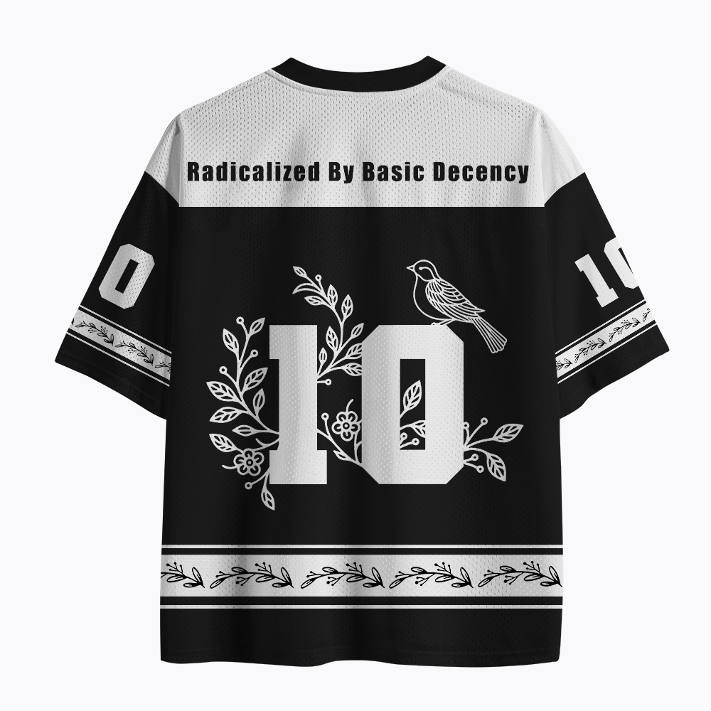 Radicalized By Basic Decency Floral Mesh Jersey
