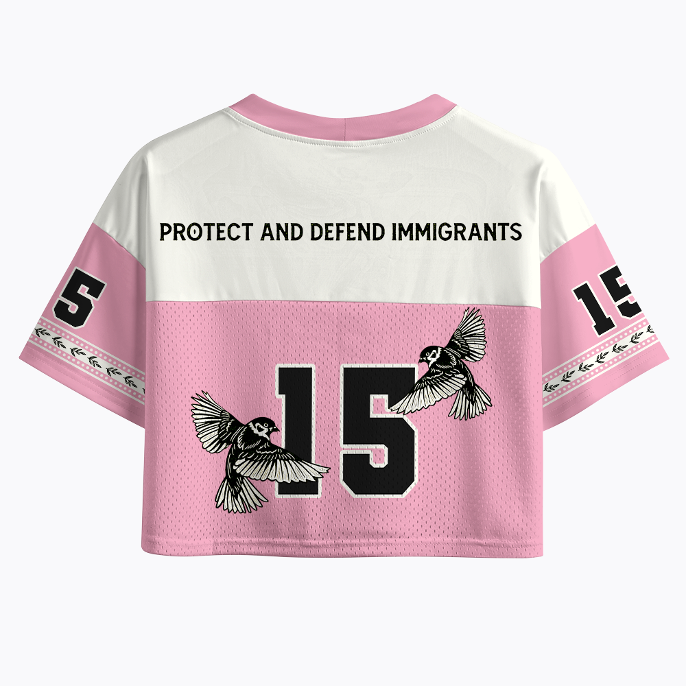 Protect and Defend Immigrants Crop Sports Jersey