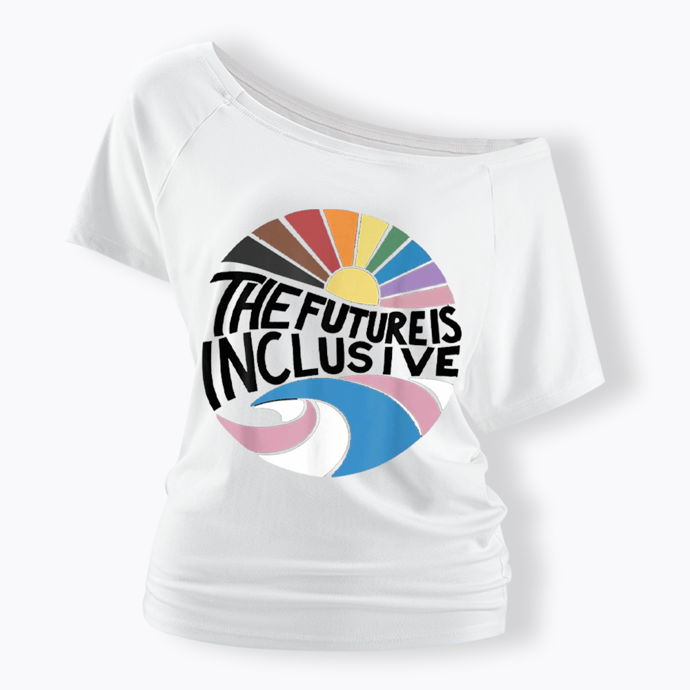 The Future Is Queer Off Shoulder T-shirt