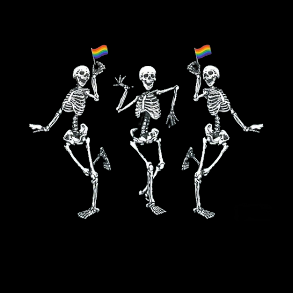 pride dancing skeleton Washed T-Shirt