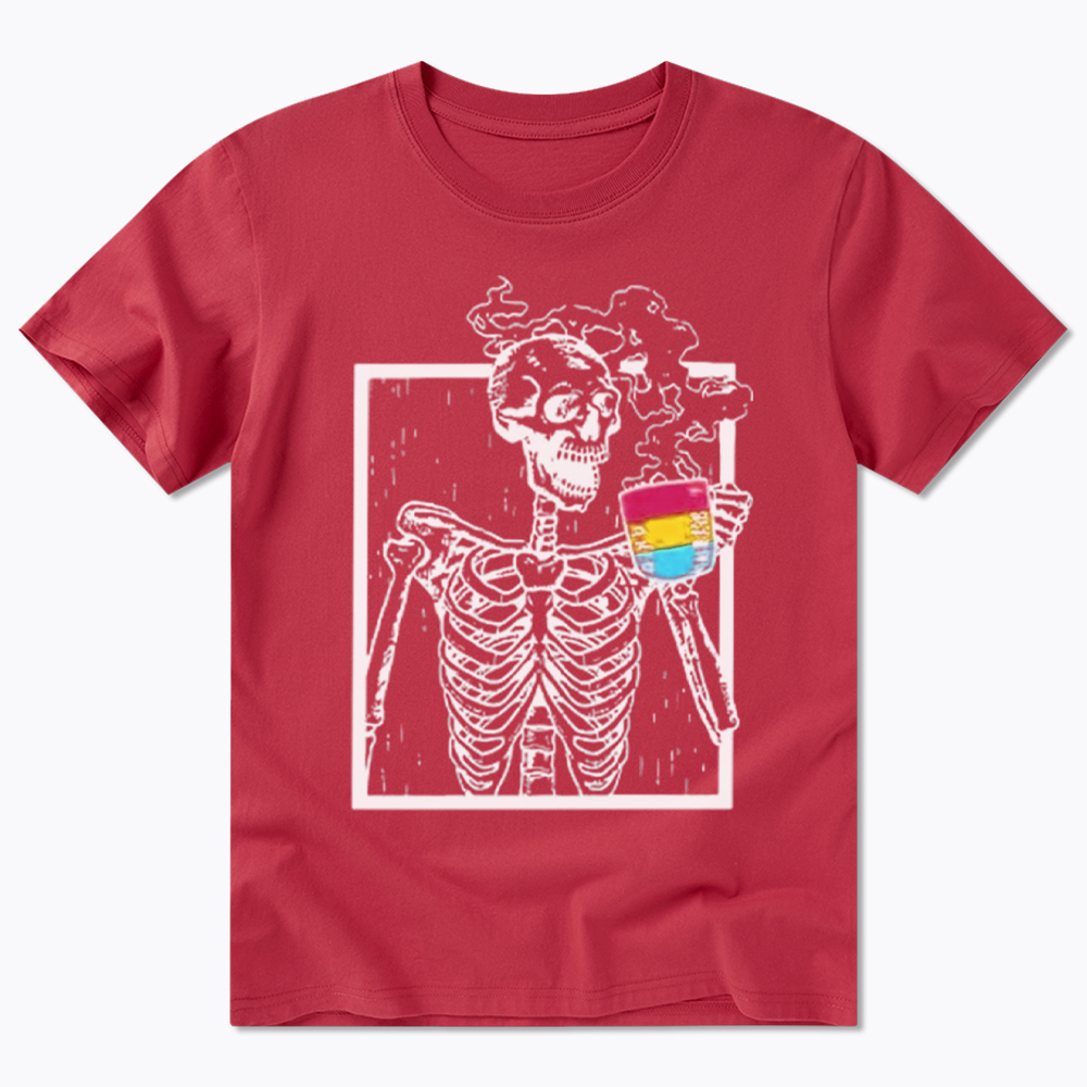 Pansexual Skeleton Drinking Coffee Classic T-Shirt