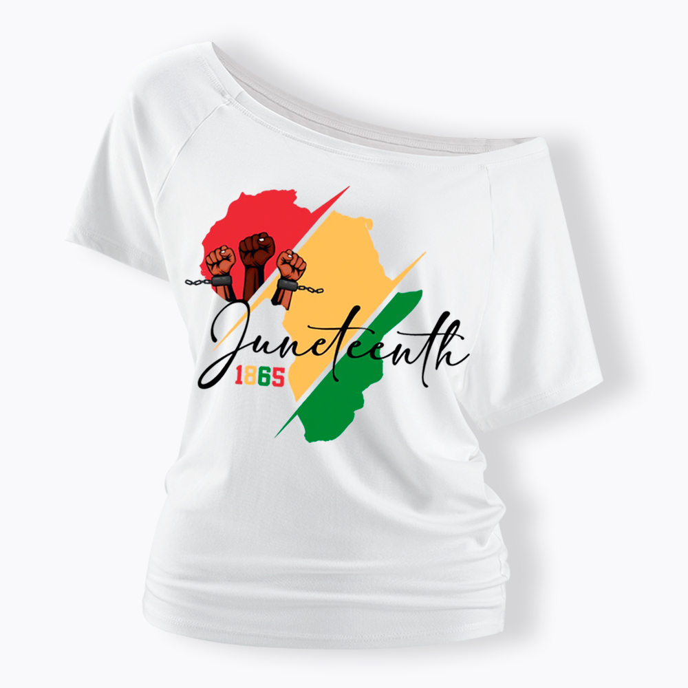 Black Culture Juneteenth Off Shoulder T-shirt