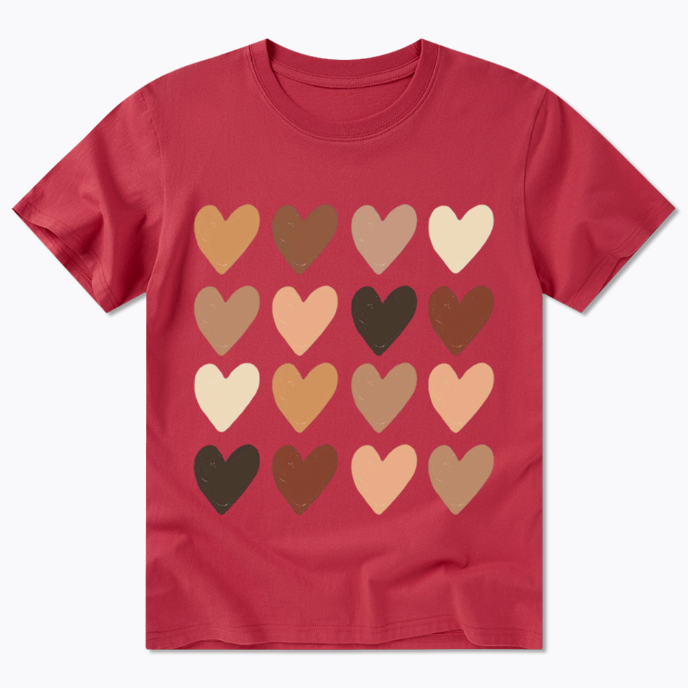 Skin Tone Hearts Racial Equality Classic T-Shirt