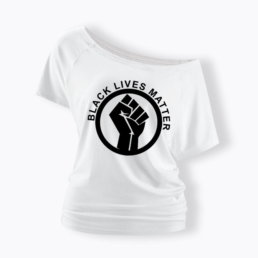 Black Lives Matter Off Shoulder T-shirt