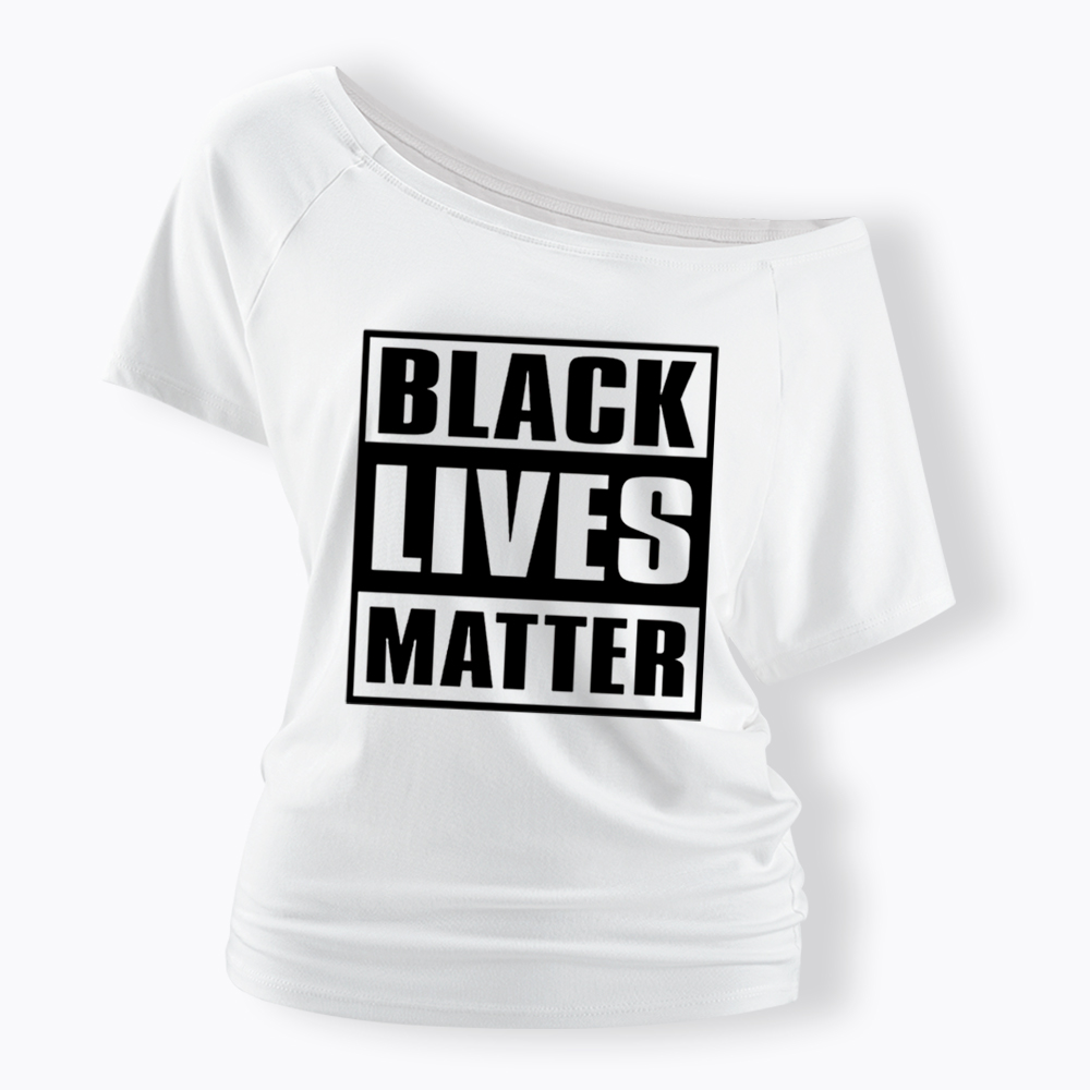 Black Lives Matter Equality Rights Off Shoulder T-shirt