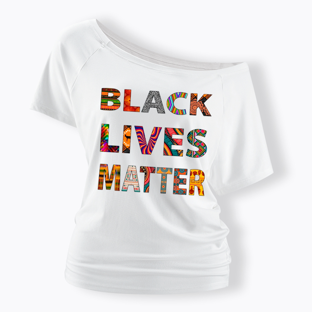 Black Lives Matter Diversity Off Shoulder T-shirt