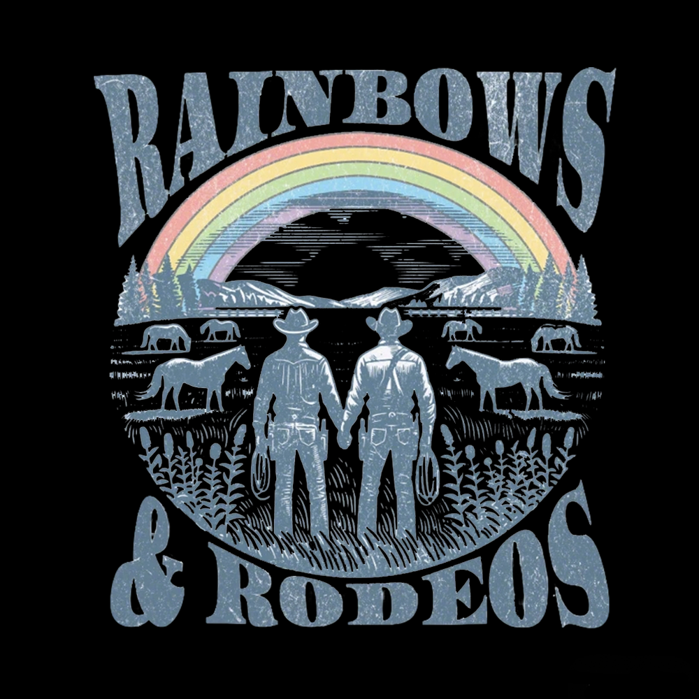 Rainbows Rodeo Washed T-Shirt
