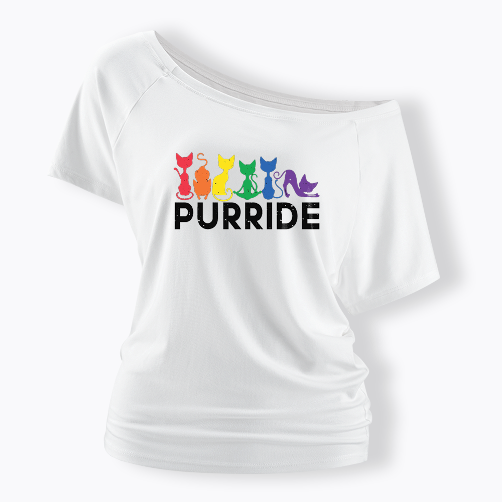 Purride Cat Off Shoulder T-shirt