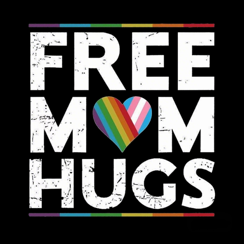 Free Mom Hugs Kids Washed T-Shirt 