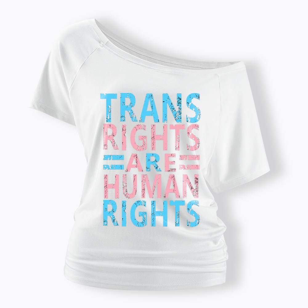 Human Rights Off Shoulder T-shirt