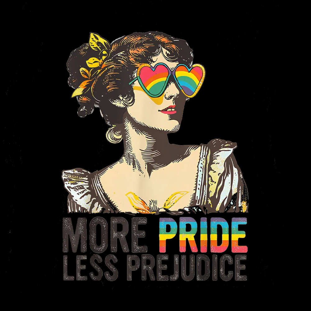 More Pride Less Prejudice V-Neck Classic T-Shirt