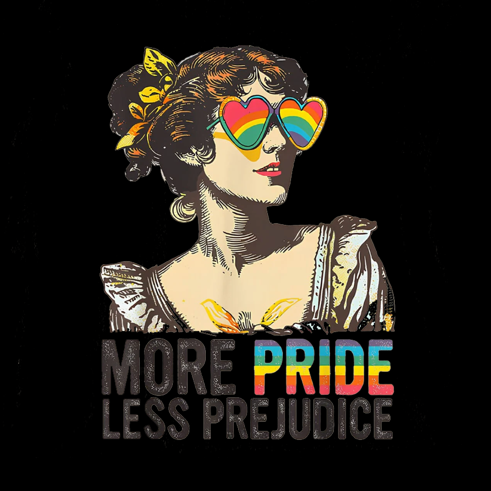 More Pride Less Prejudice Kids Washed T-Shirt 