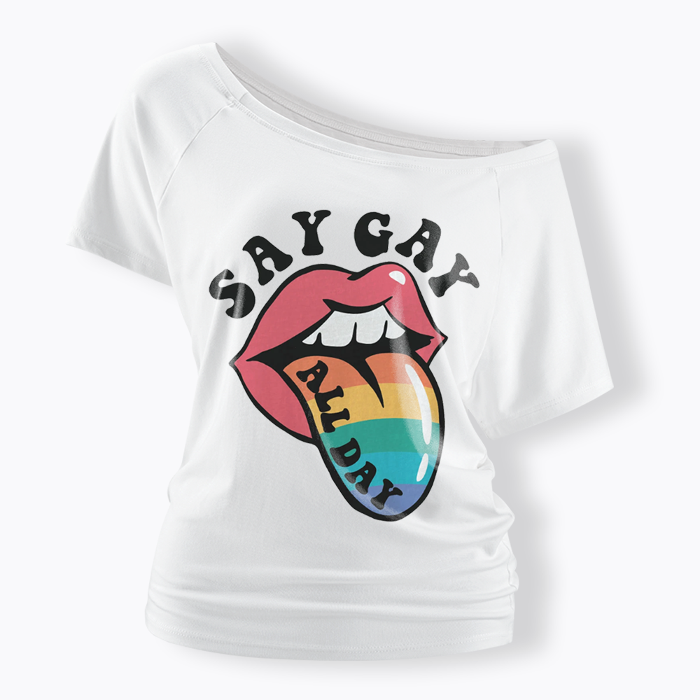 Cute Pride Off Shoulder T-shirt