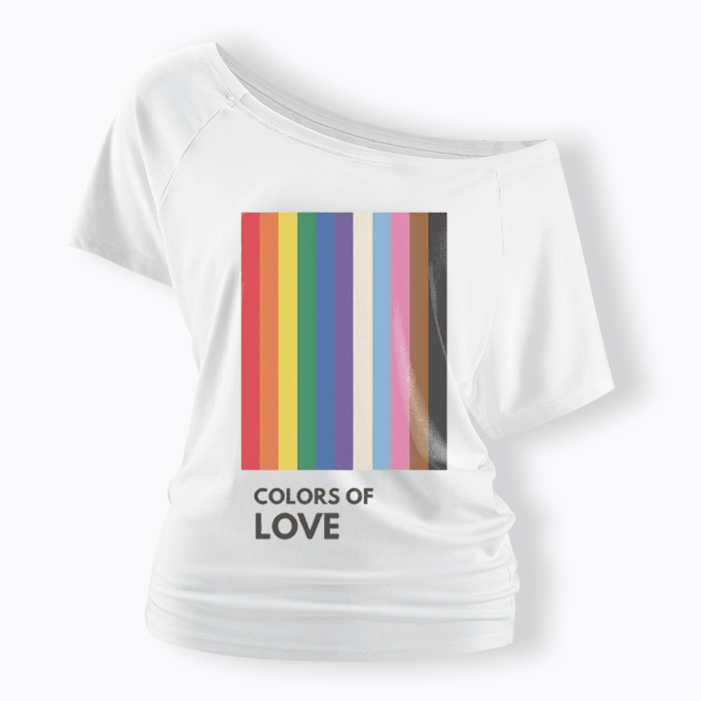 Colors of Love Off Shoulder T-shirt
