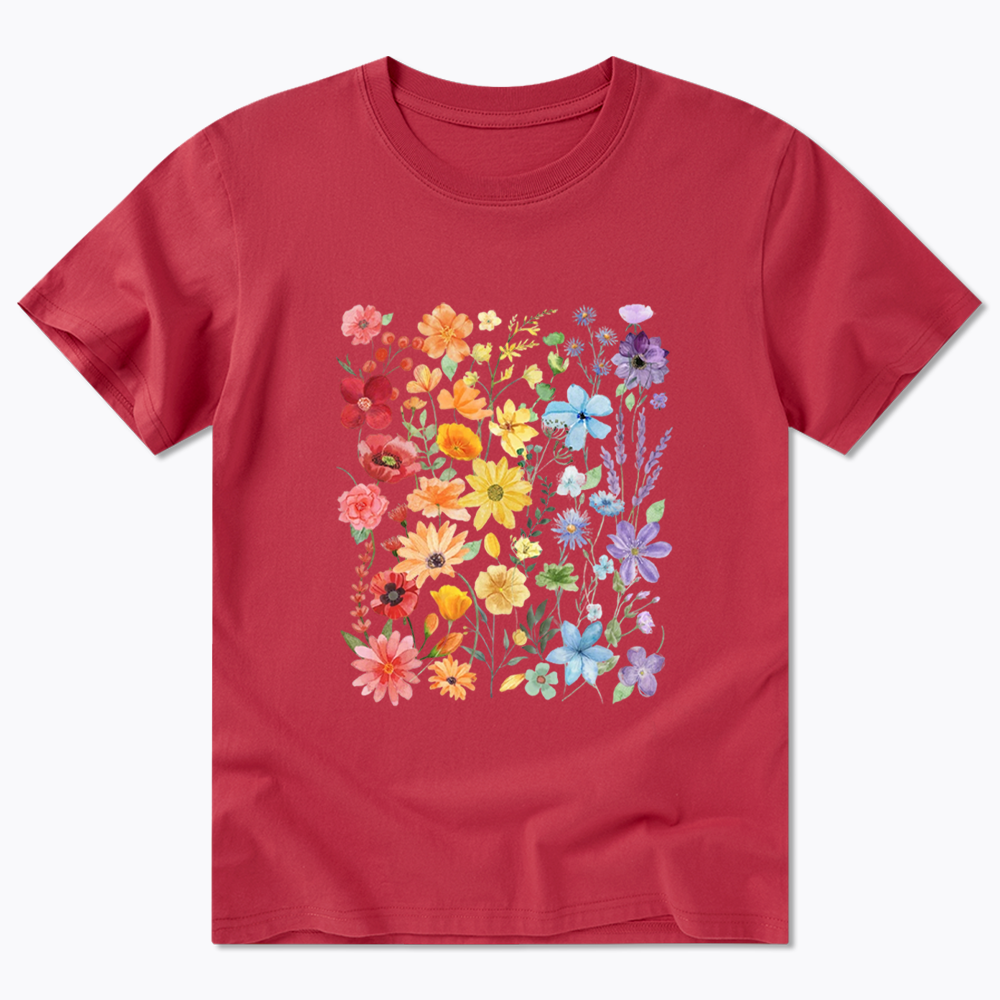 Rainbow Flowers Classic T-Shirt