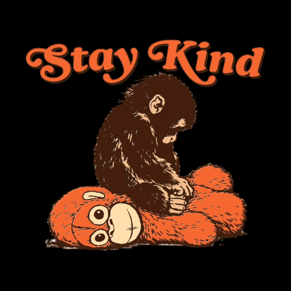 Punch Monkey Stay Kind V-Neck Classic T-Shirt