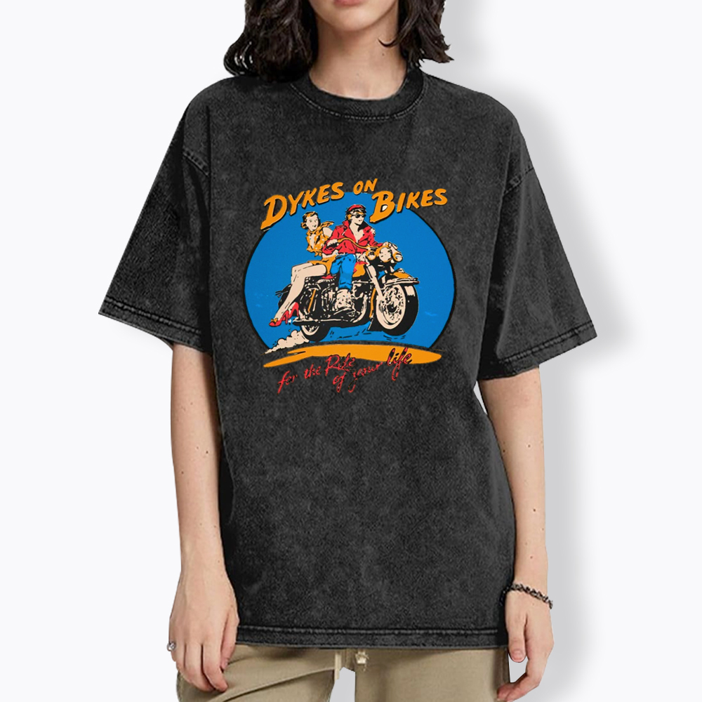 Dykes on Bikes Washed T-Shirt