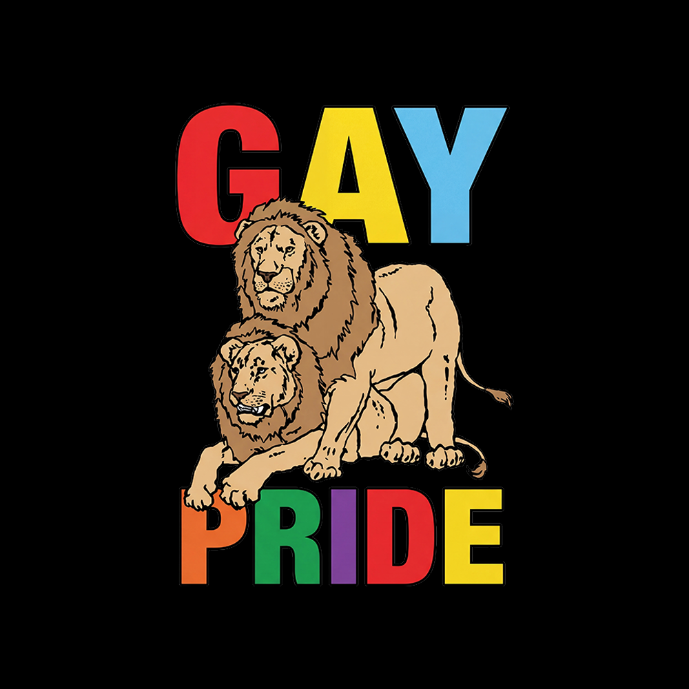 Funny Gay Pride Lion  Cropped T-Shirt