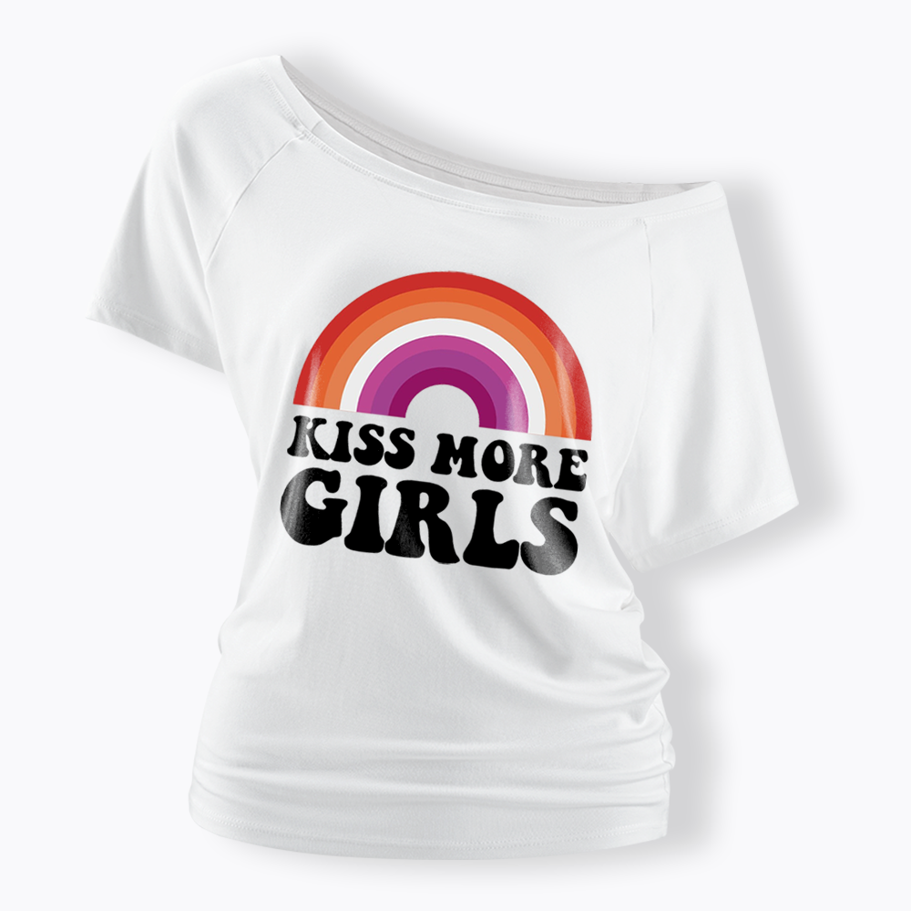 Kiss More Girls Off Shoulder T-shirt