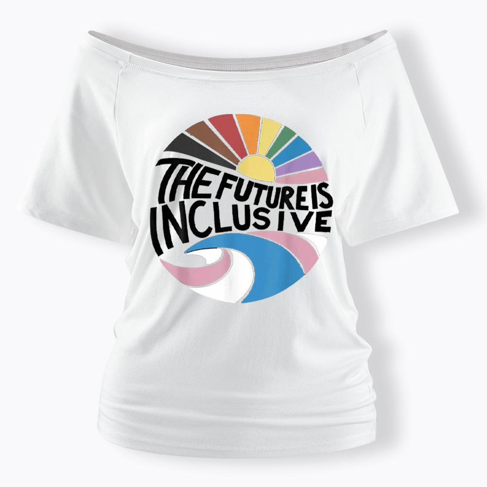 The Future Is Queer Off Shoulder T-shirt