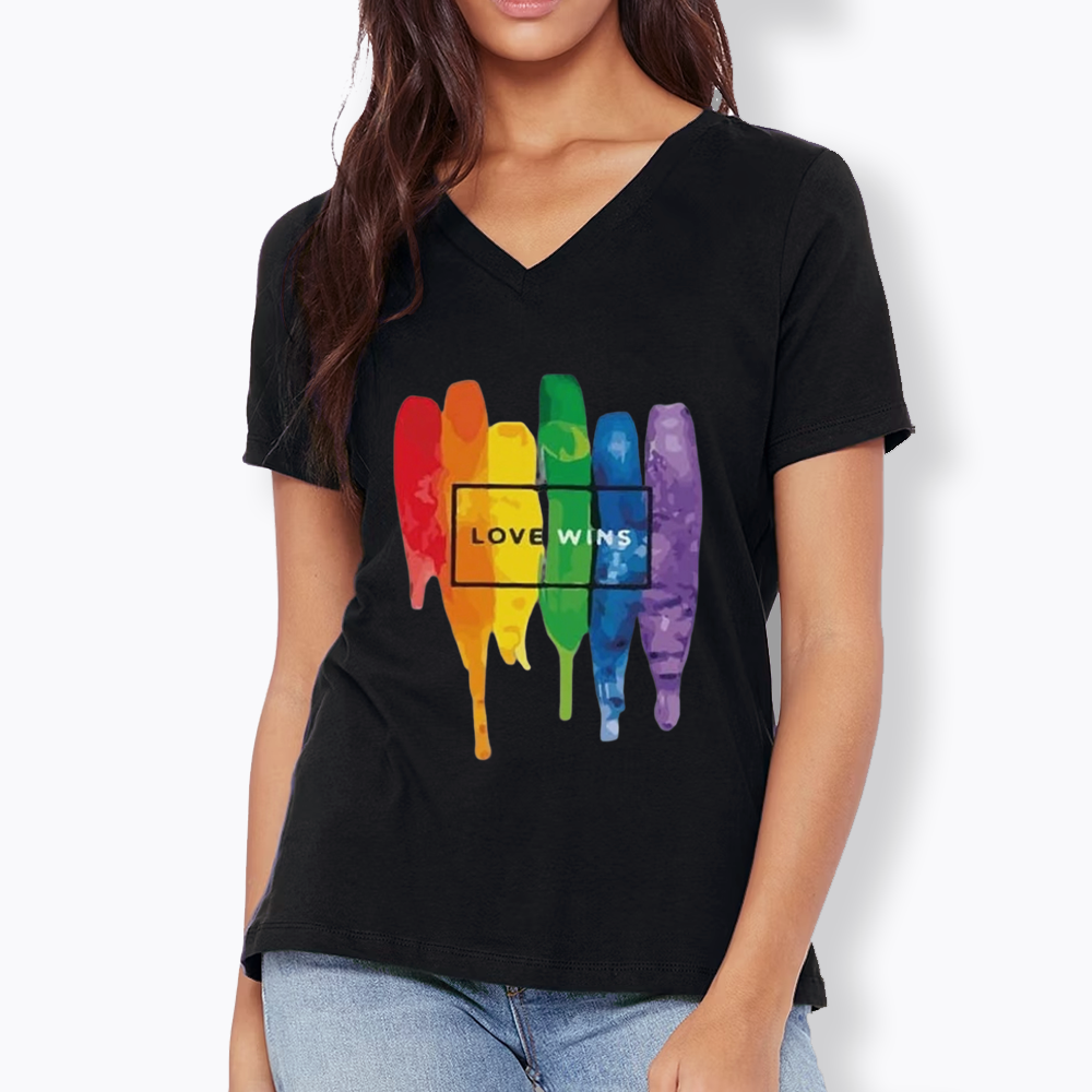 Love Wins V-Neck Classic T-Shirt