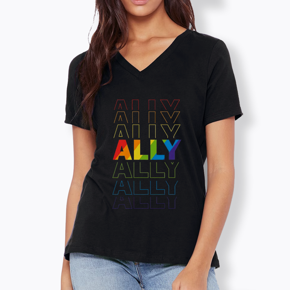 Pride Gift For Ally V-Neck Classic T-Shirt