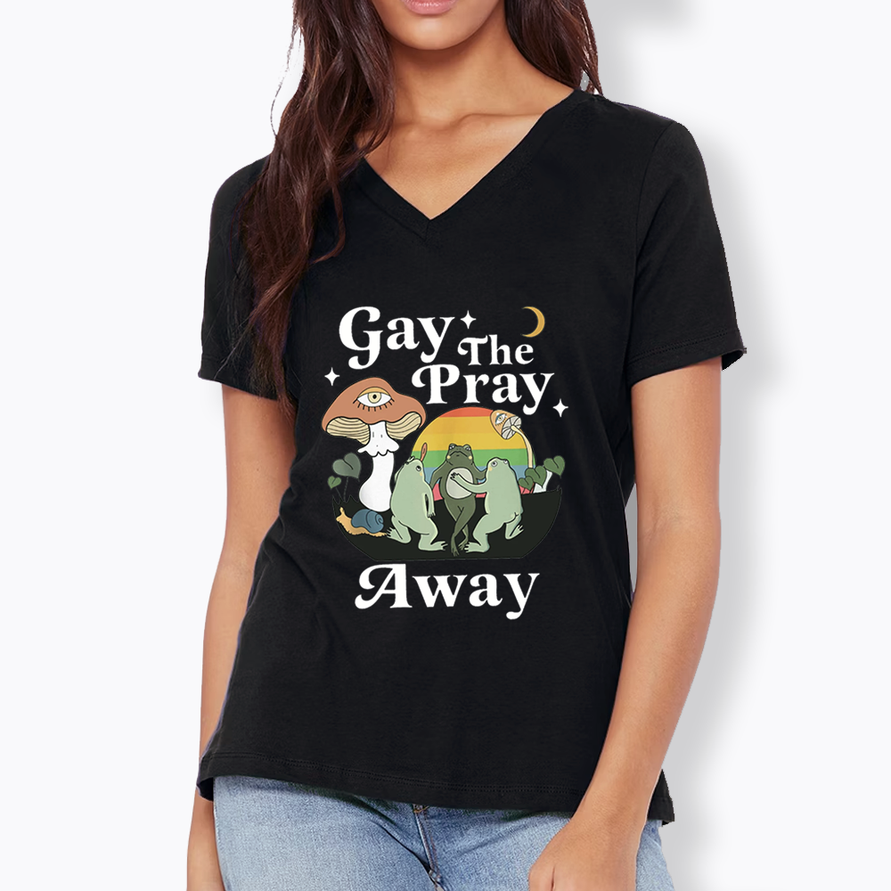 Pray Away V-Neck Classic T-Shirt