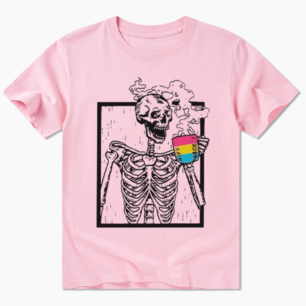 Pansexual Skeleton Drinking Coffee Classic T-Shirt