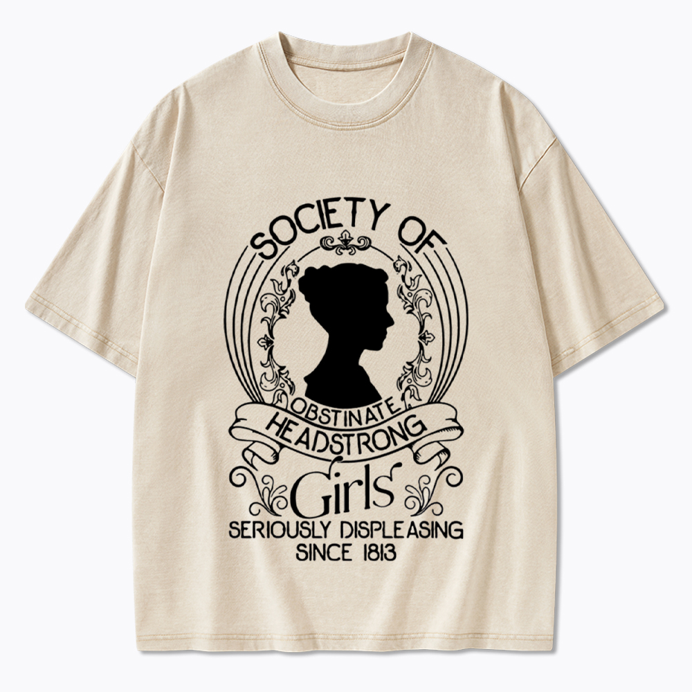 Society Of Obstinate Headstrong Girls Washed T-Shirt