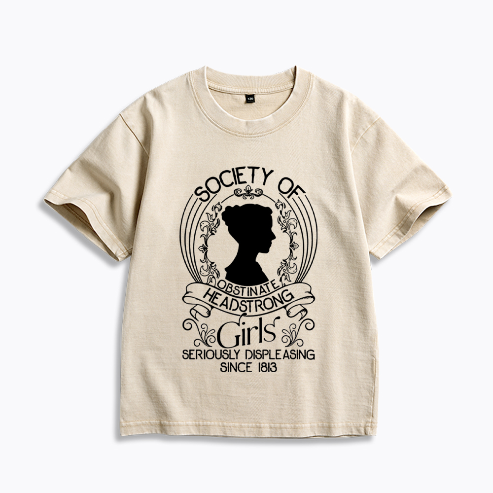 Society Of Obstinate Headstrong Girls Kids Washed T-Shirt