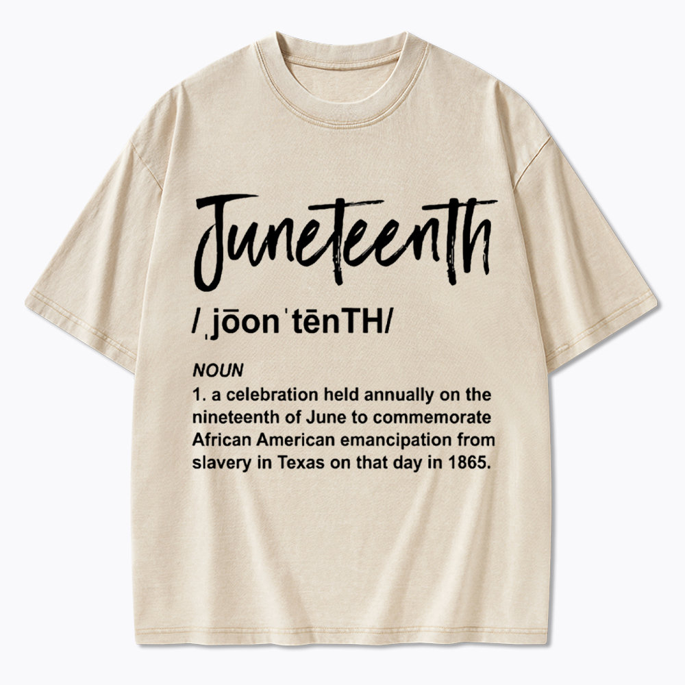 Black History Juneteenth 1865 Washed T-Shirt