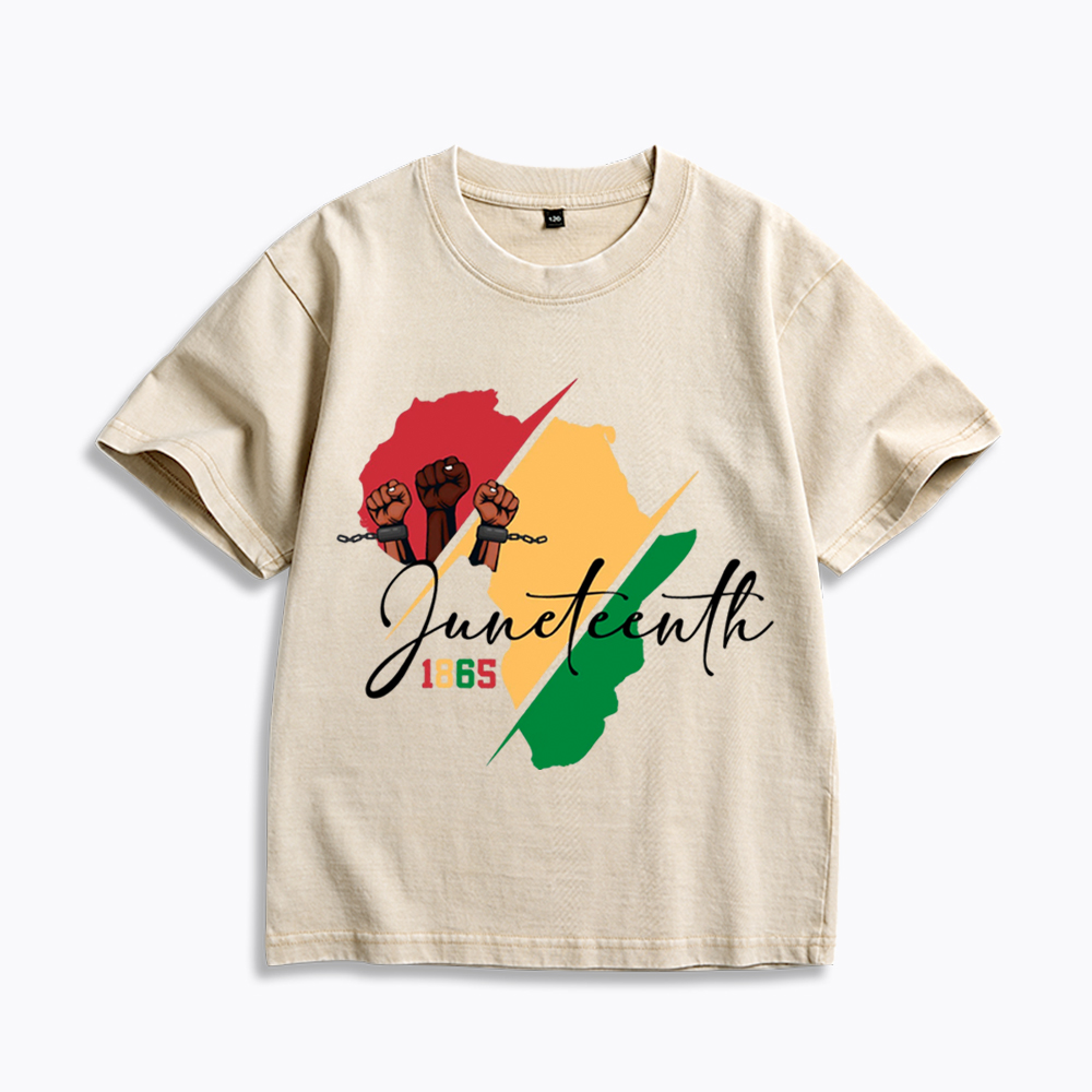 Black Culture Juneteenth Kids Washed T-Shirt