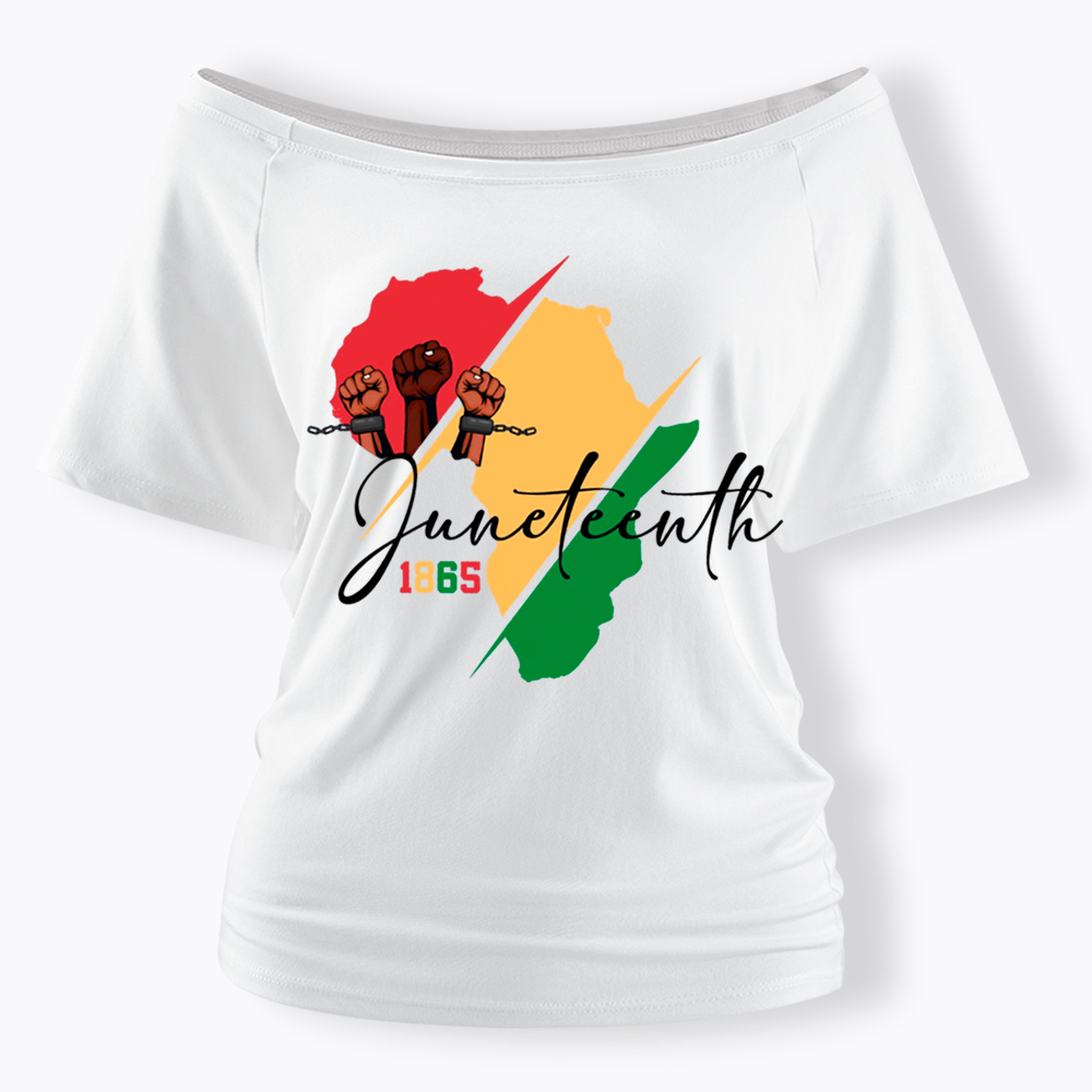 Black Culture Juneteenth Off Shoulder T-shirt